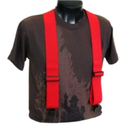 Suspenders - Bright Red Solid
