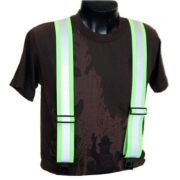 Reflective Safety Suspenders - Bright Green
