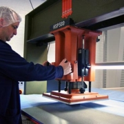 Medical drapes are press cut to specifications
